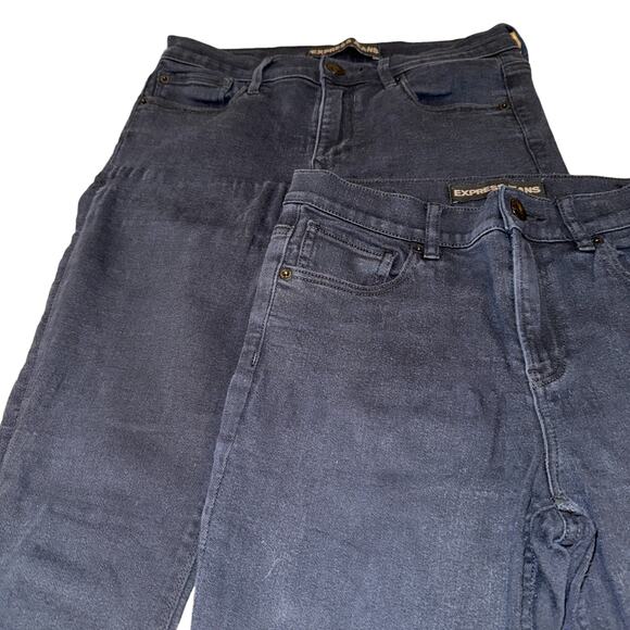 BUNDLE 3 PAIR JEANS, Express, Stretch, Mid RISE, 6s, Black - Picture 8 of 12